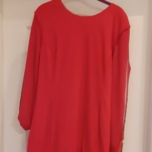 Michael Kors Red Dress with Gold Zippers